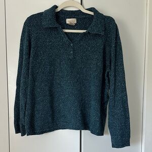 Studio Works Teal Knit Sweater